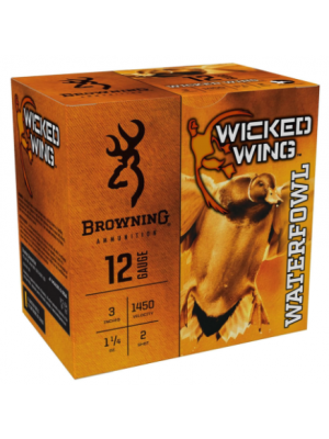 Browning Ammunition 25rd, 3″ 1-1/4oz 2 shot Wicked Wing 12ga